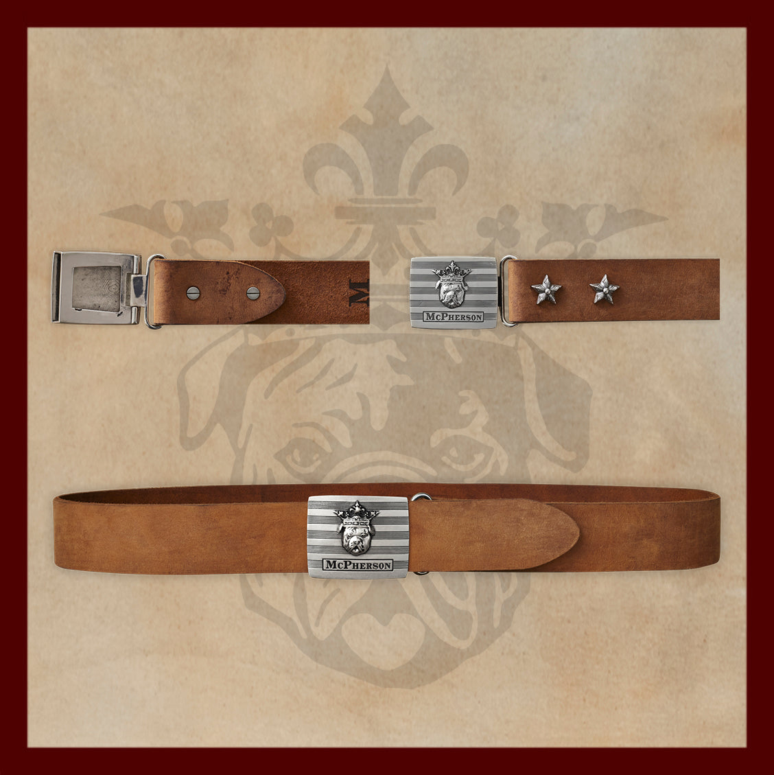 Tug's Chestnut Leather Engineer Belt