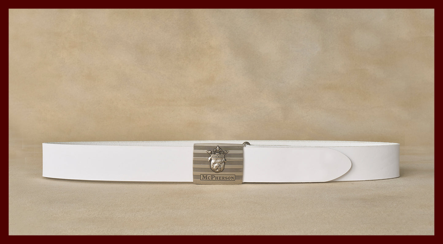 Tug's Engineer Belt Vegetable Tanned Cowhide-White