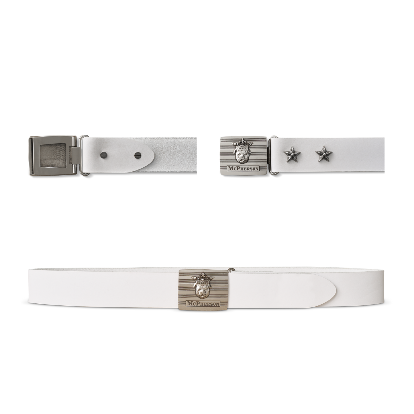 Tug's Engineer Belt Vegetable Tanned Cowhide-White