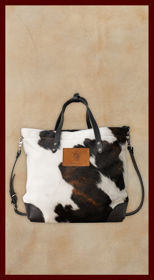 Daisy Ranch Hand Cow Print Tote
