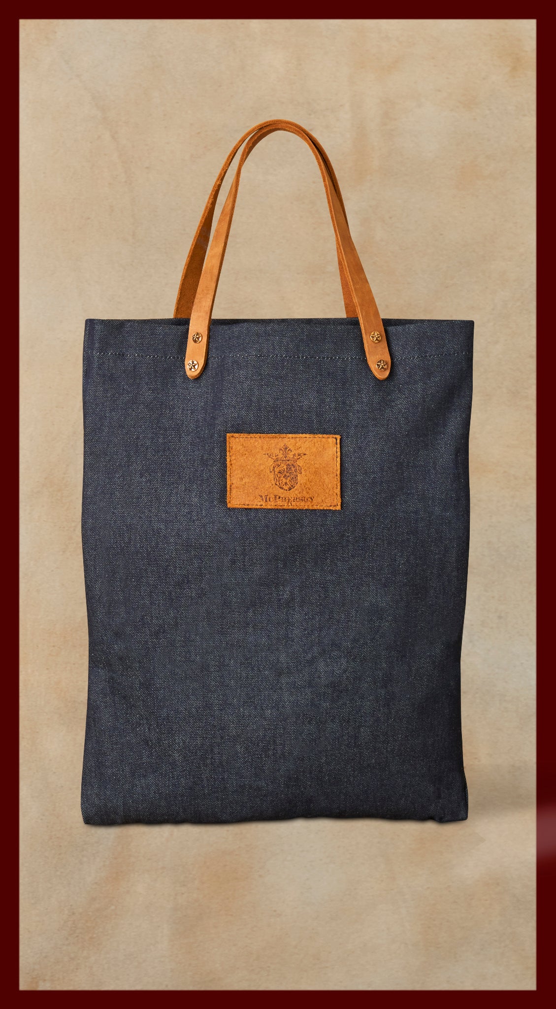 Dozer Utility Tote Heavy Cotton Denim-Dark Navy