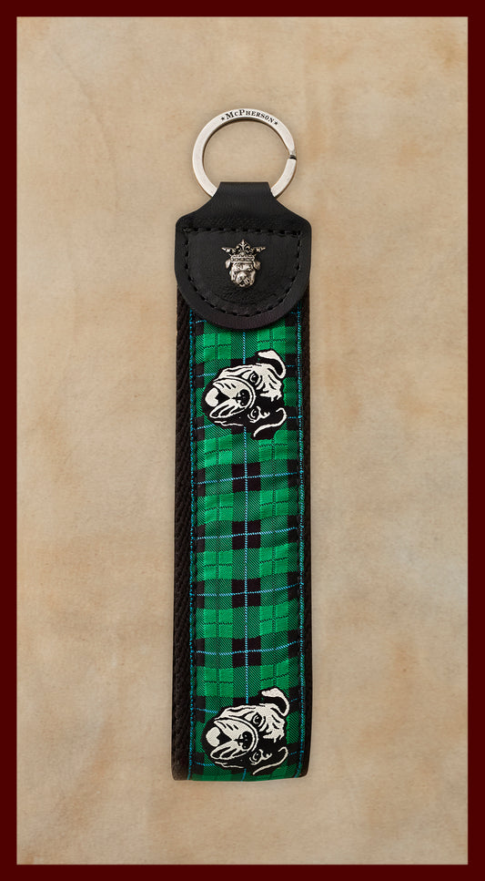 Porter Novelty Green Plaid Key Fob
