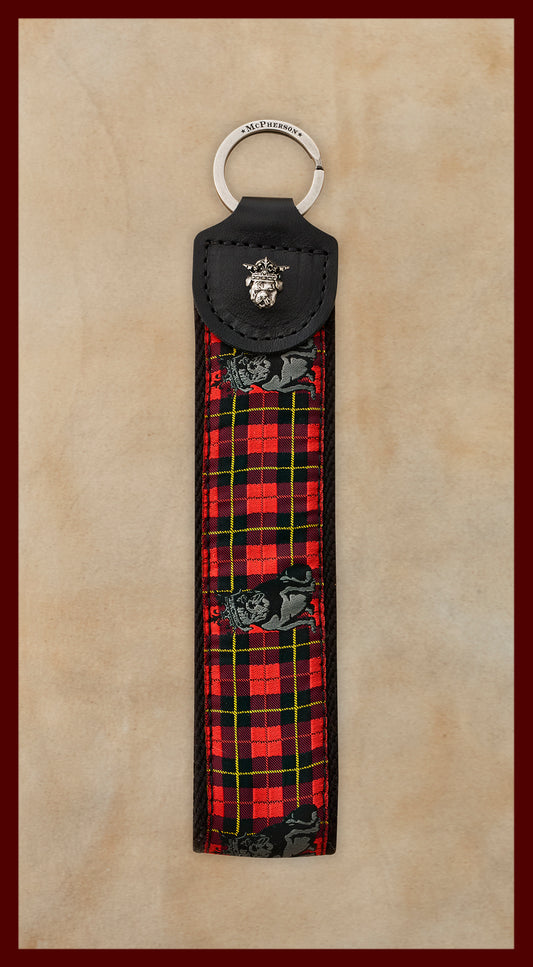Porter Novelty Red Plaid Key Fob