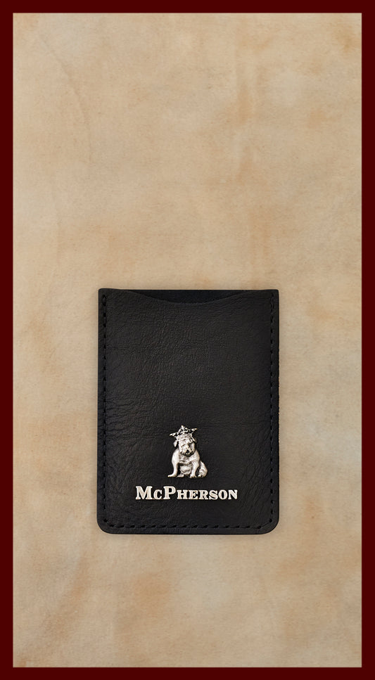 Spike Black Leather Card Case