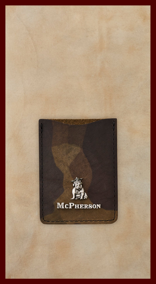 Spike Camouflage Leather Card Case