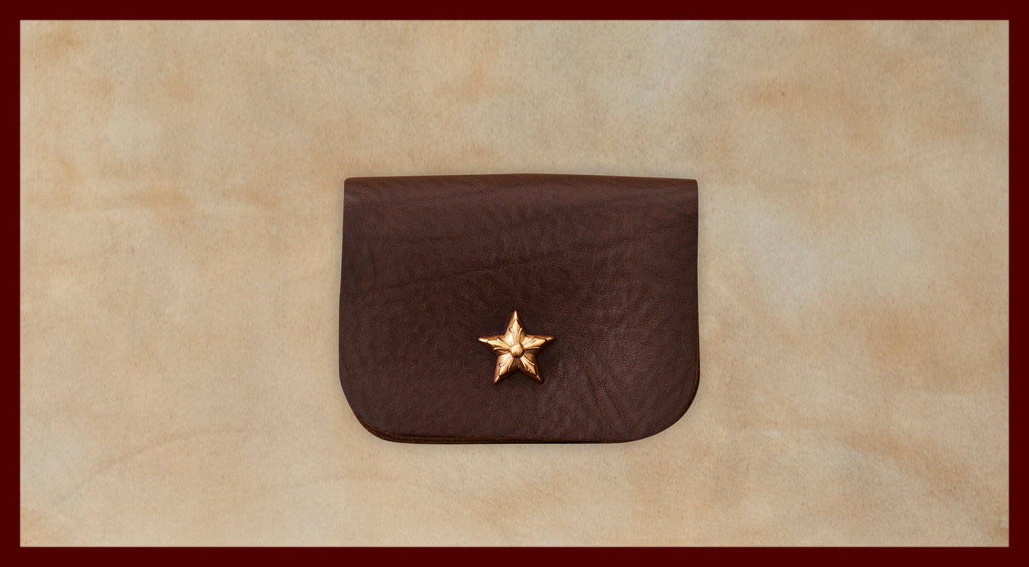 Winston Dark Brown Leather Coin Purse
