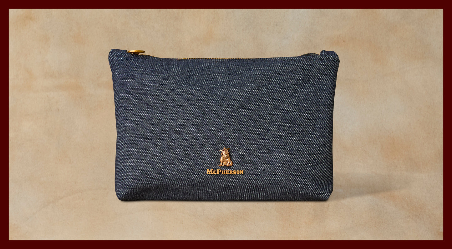 Axel Cable and Valuables Pouch Denim-Dark Navy
