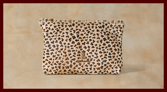 Axel Cable and Valuables Pouch Hair-On Calfskin-Light Leopard