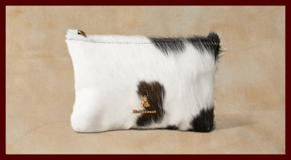 Axel Cow Print Leather Valuables Pouch