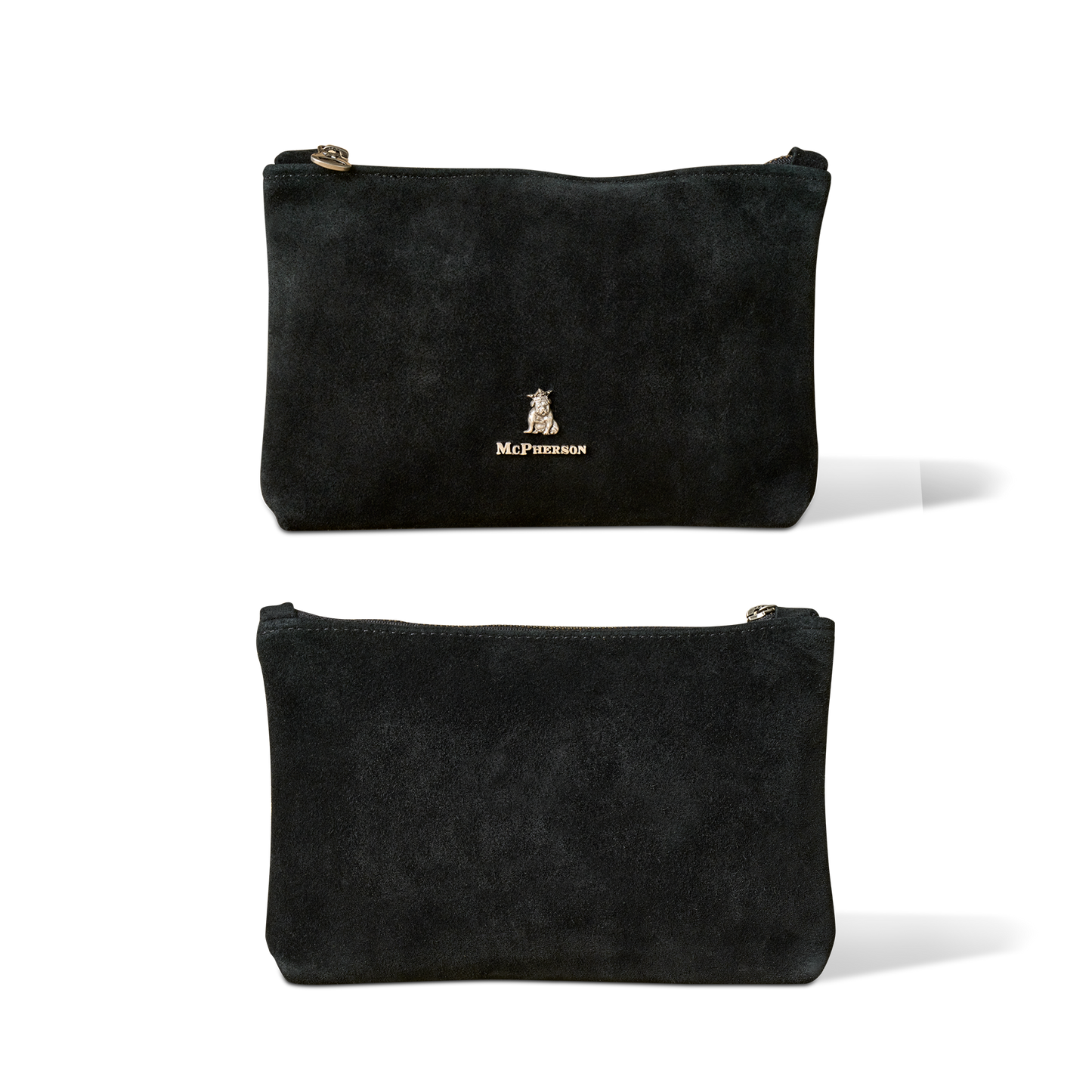 Axel Cable and Valuables Pouch Calf Skin Suede-Black