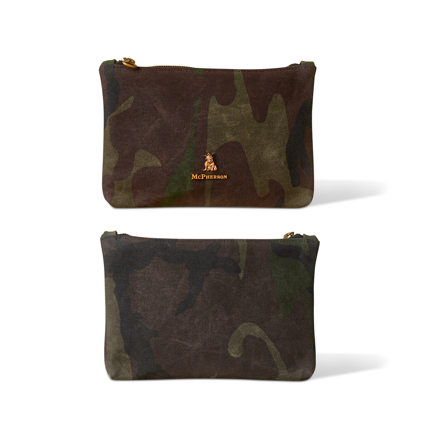 Axel Cable And Valuables Pouch Waxed Cotton Canvas-Camouflage