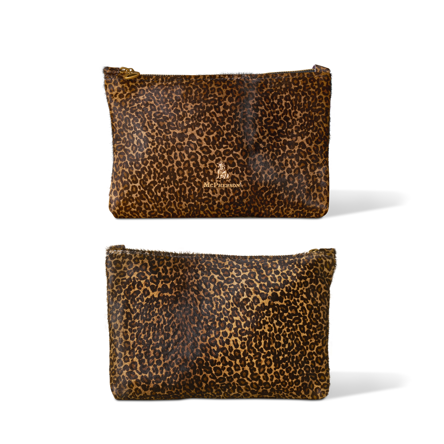 Axel Cable and Valuables Pouch Hair-On Calf Skin-Dark Leopard