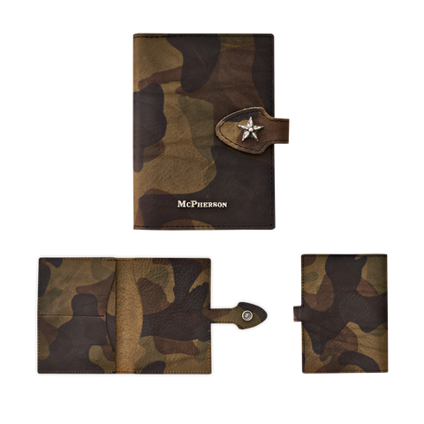 Butch Passport Wallet Vegetable Tanned Cowhide-Camouflage