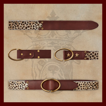 Rufus Elliptic Light Leopard Leather Belt