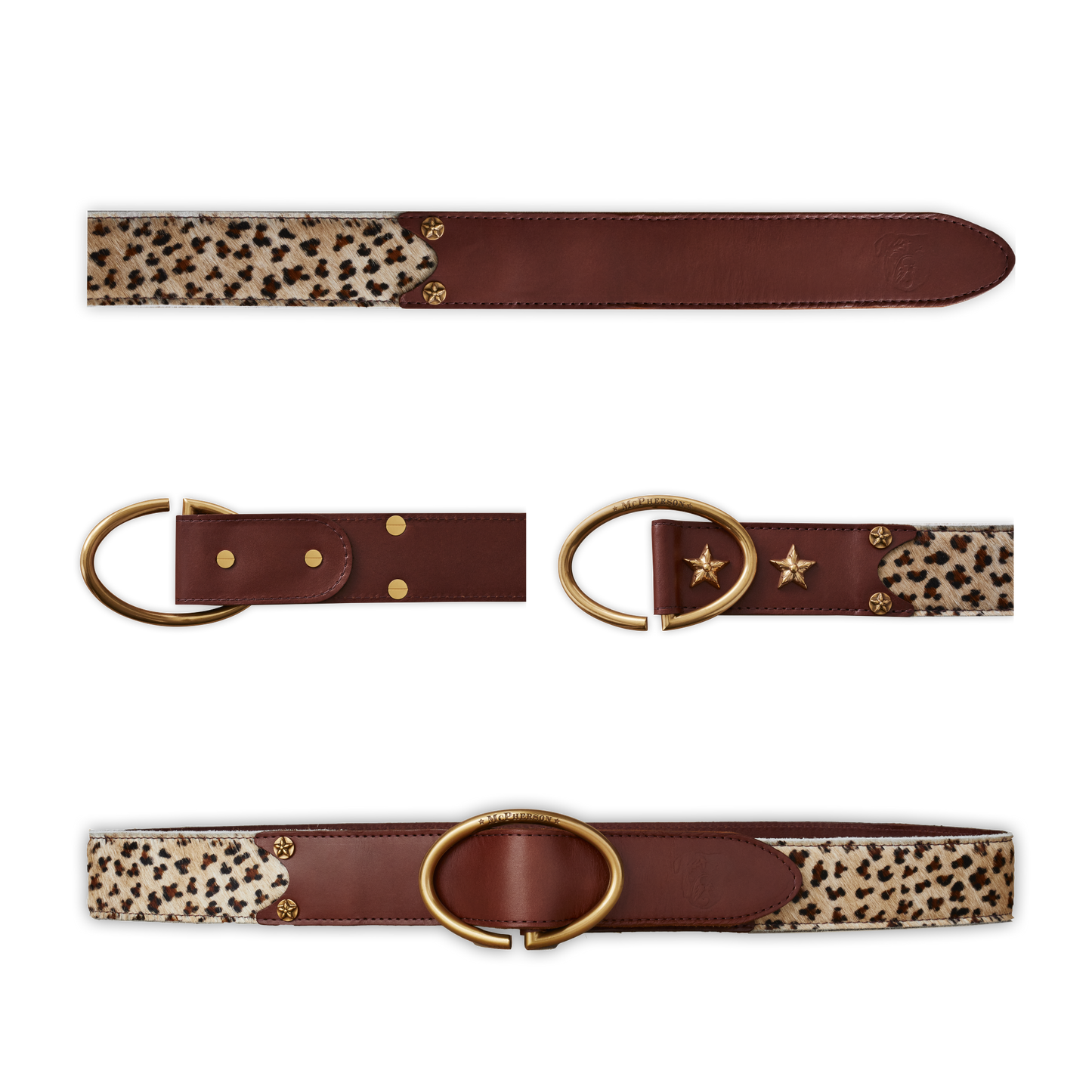 Rufus Elliptic Belt Hair-On Calfskin-Light Leopard