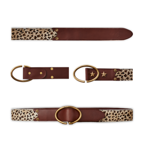 Rufus Elliptic Light Leopard Leather Belt