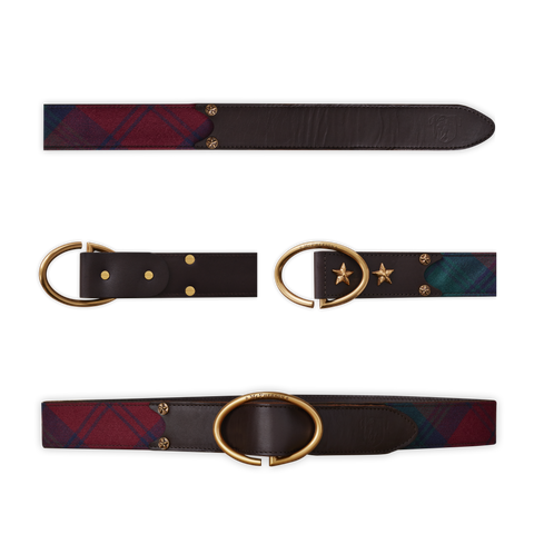 Rufus Elliptic Belt Scottish Wool Tartan-Lindsay Modern Plaid