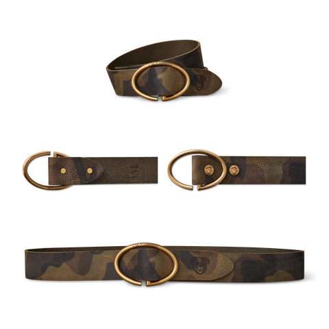 Rufus Elliptic Belt Vegetable Tanned Cowhide-Camouflage