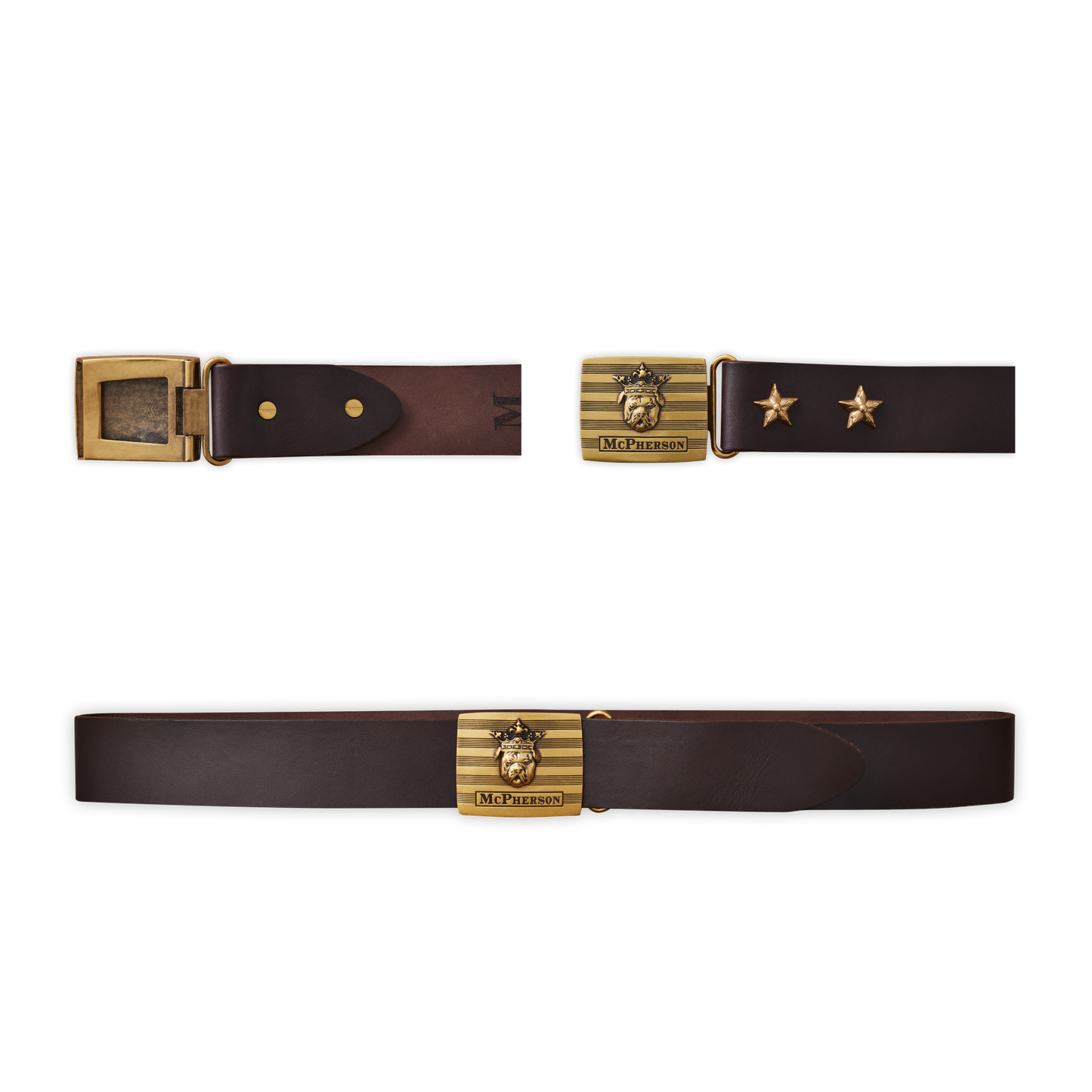 Tug's Engineer Belt Vegetable Tanned Cowhide-Dark Brown