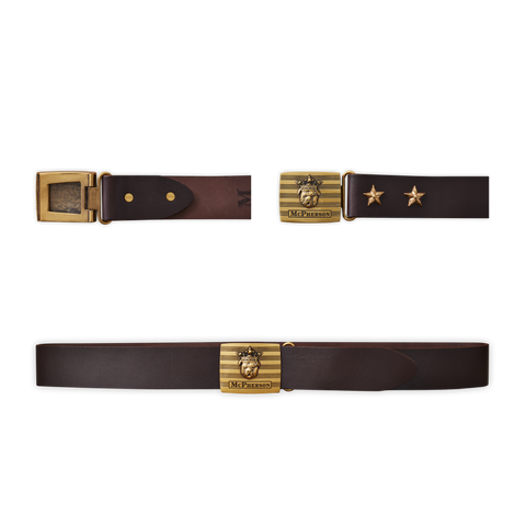 Tug's Dark Brown Leather Engineer Belt