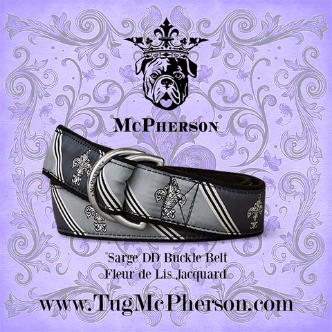 Sarge DD Belt Woven Jacquard-Fleur De Lis