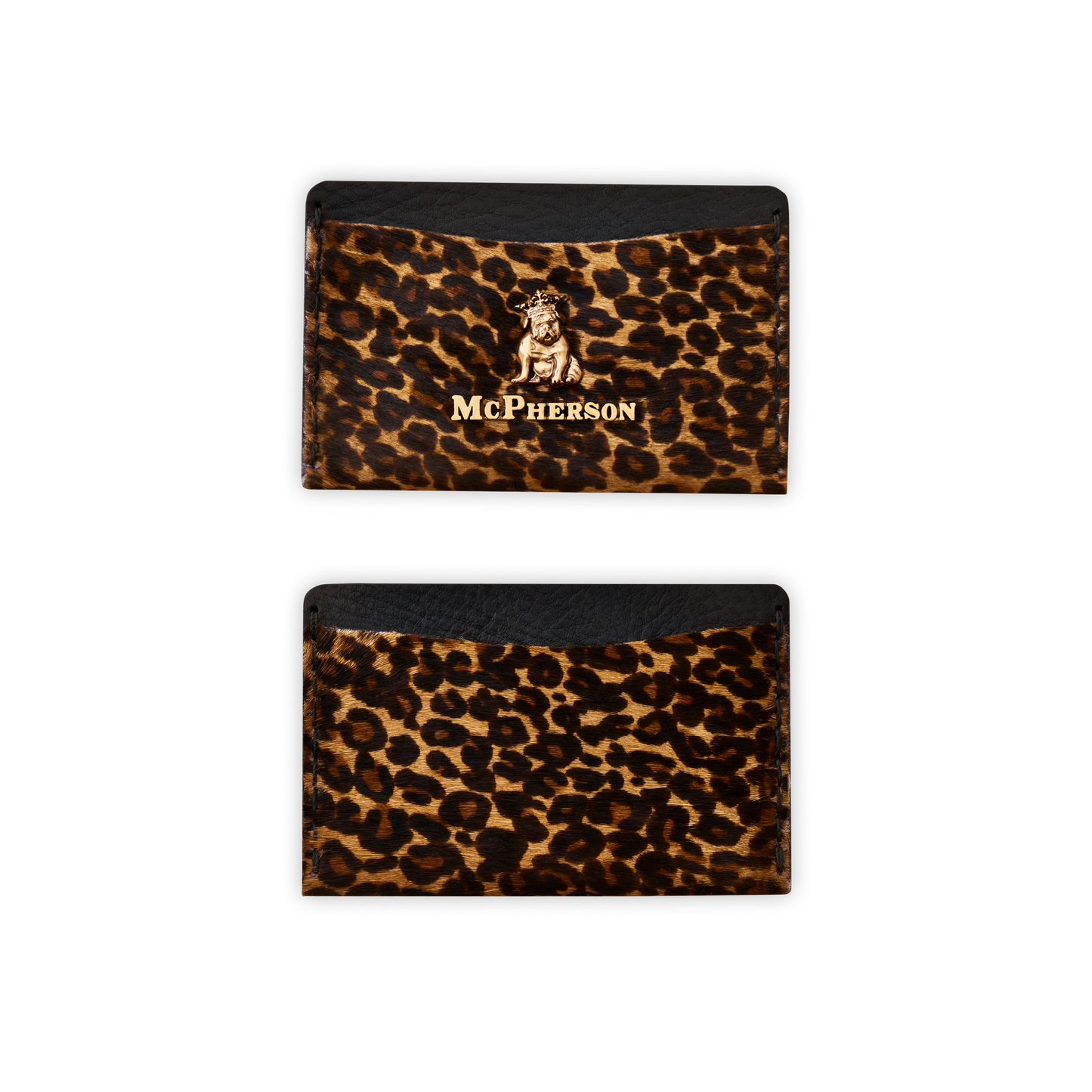 Kyle Card Wallet Hair-On Calf Skin-Dark Leopard