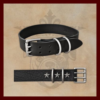 Old Boy Black Dog Collar-Large