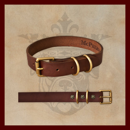 Old Boy Medium Brown Dog Collar-Medium
