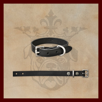 Old Boy Black Dog Collar-Small