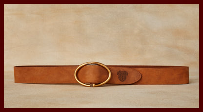 Rufus Elliptic Chestnut Leather Belt
