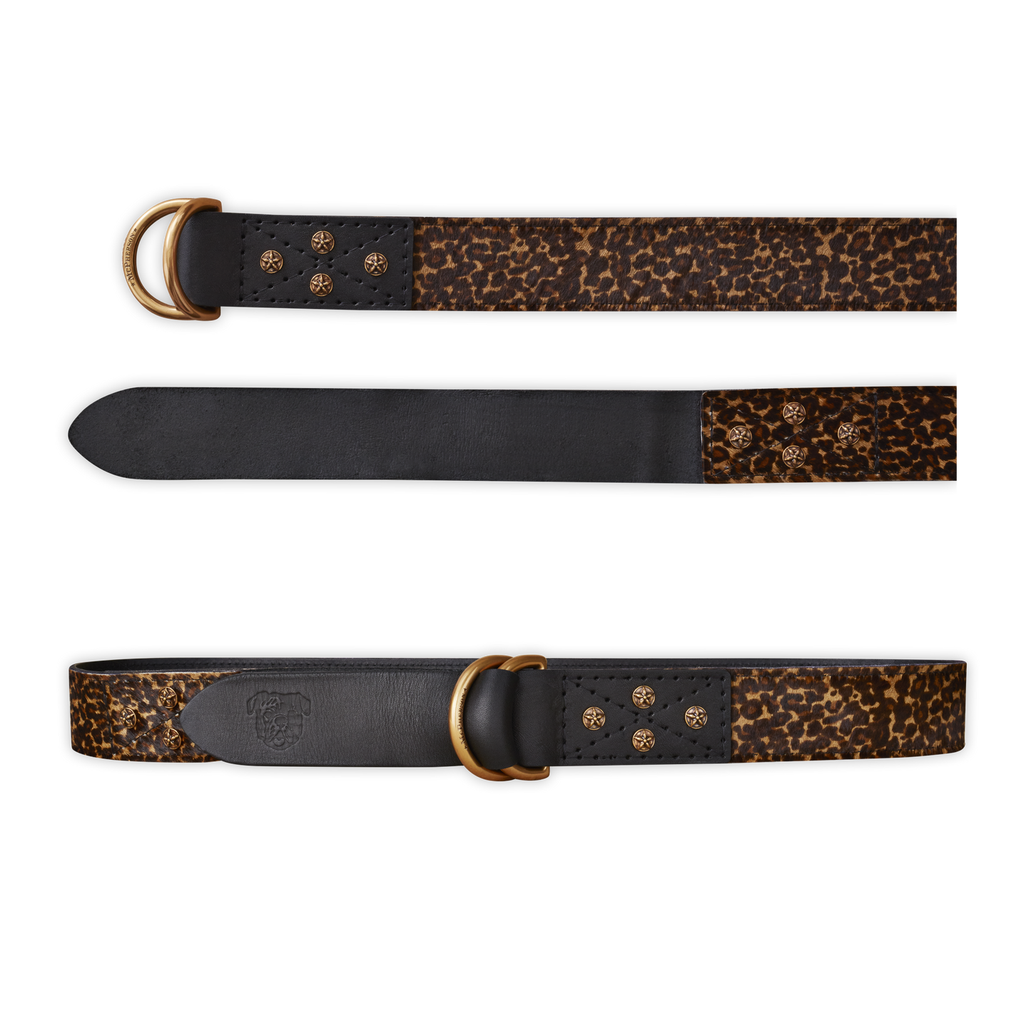 Otis DD Belt Hair-On Calfskin-Dark Leopard