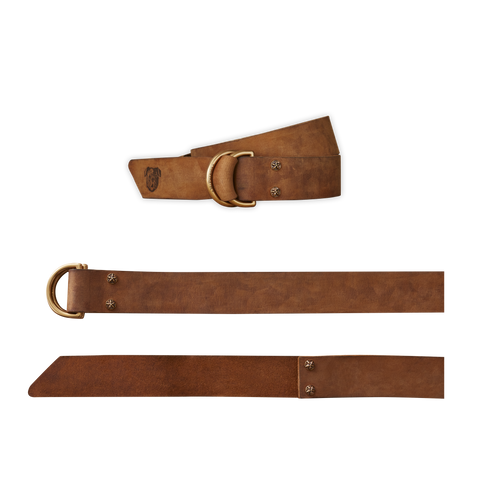 Sarge DD Belt Distressed Nubuck Cowhide-Chestnut