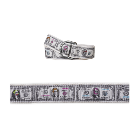 Sarge Funny Money Novelty Pattern D-Ring Belt