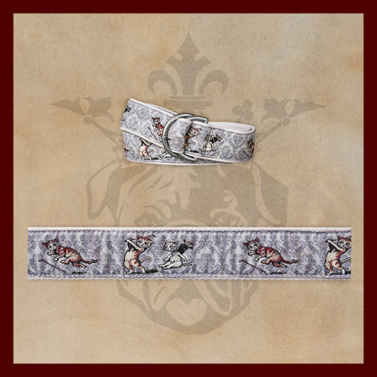 Sarge Golfing Cats Novelty Pattern D-Ring Belt