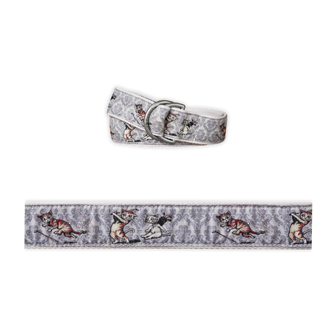 Sarge Golfing Cats Novelty Pattern D-Ring Belt