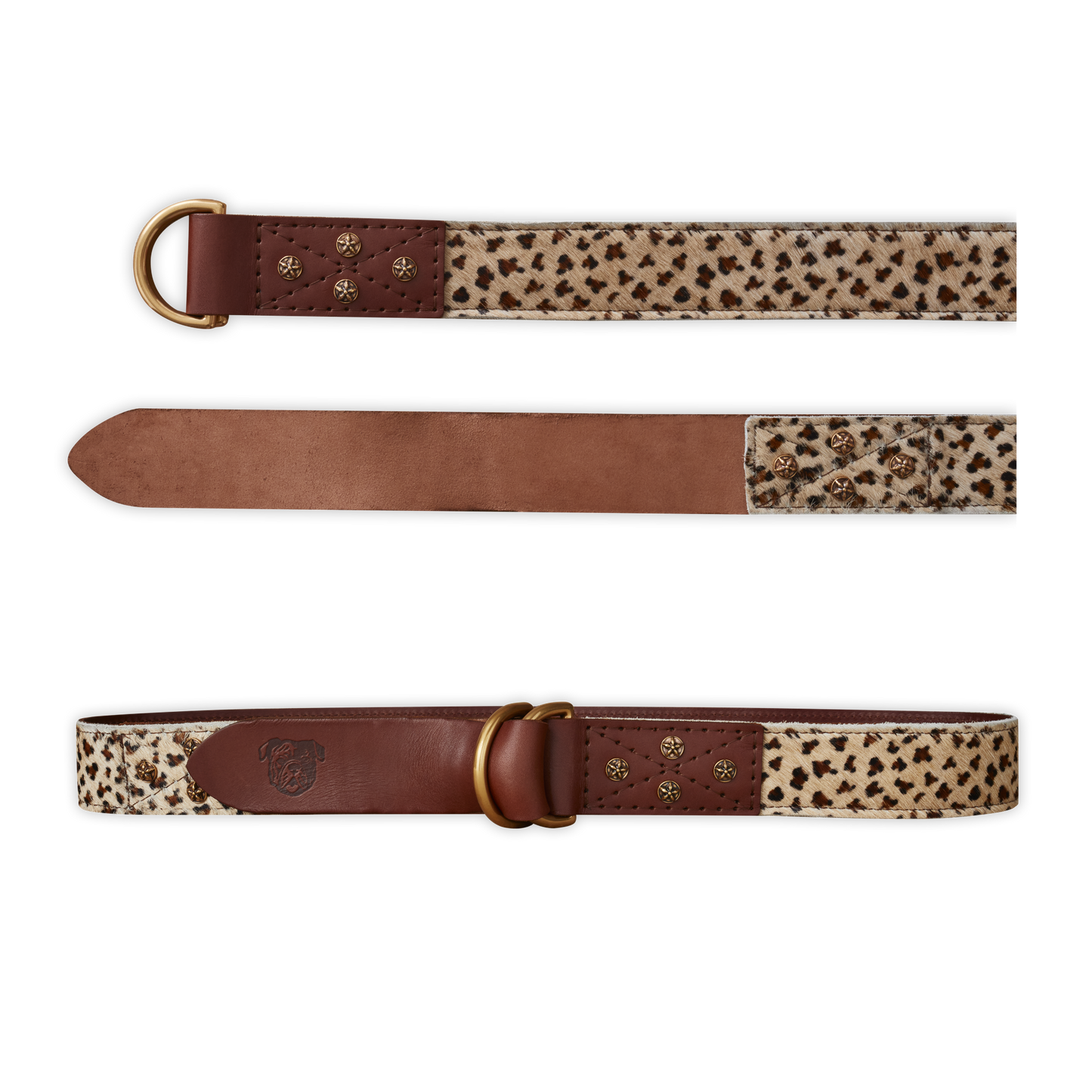 Otis DD Belt Hair-On Calfskin-Light Leopard