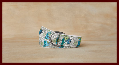 Sarge Peace Novelty Pattern D-Ring Belt