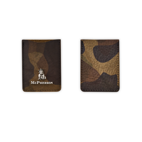 Spike Card Case Vegetable Tanned Cowhide-Camouflage