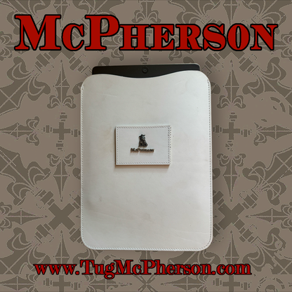 Bronson White Leather iPad Case