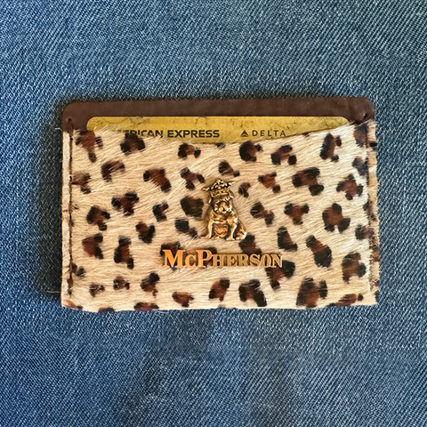 Kyle Card Wallet Hair-On Calfskin-Light Leopard