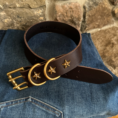 Old Boy Dark Brown Dog Collar-Large