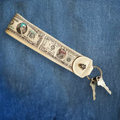 Porter Novelty Funny Money Pattern Key Fob