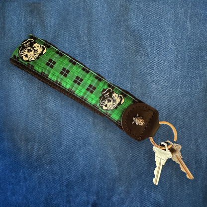 Porter Novelty Green Plaid Key Fob