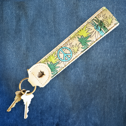 Porter Novelty Peace Pattern Key Fob