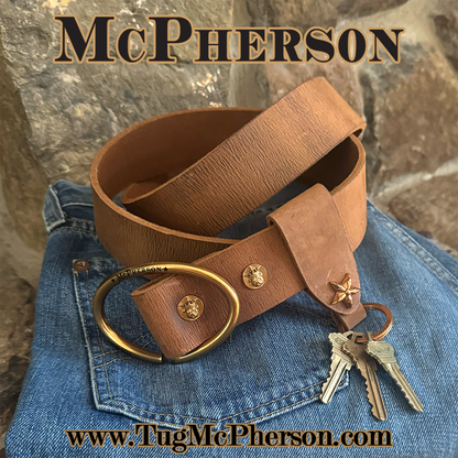 Rufus Elliptic Chestnut Leather Belt