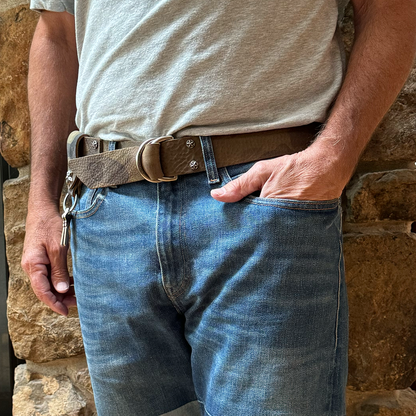 Sarge Camouflage Leather D-Ring Belt