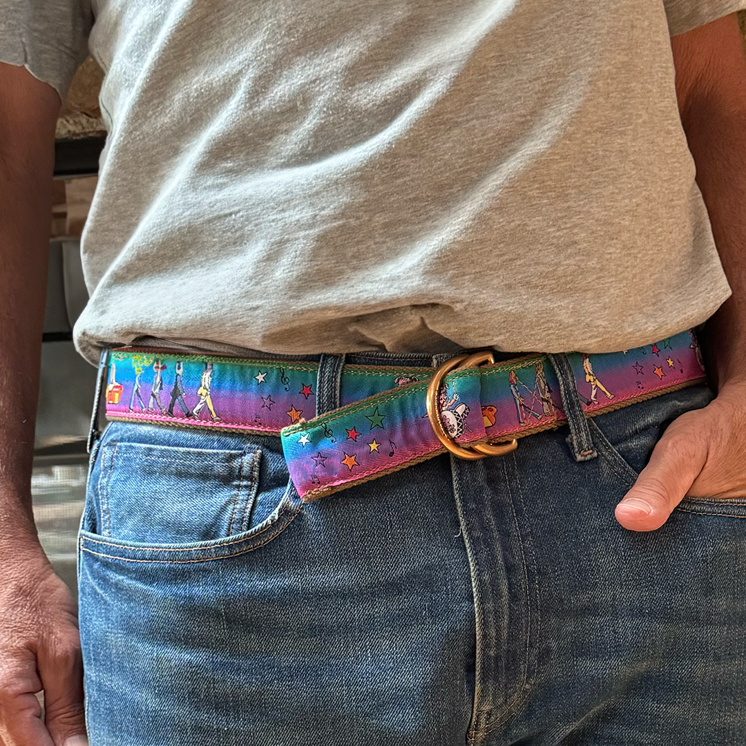 Sarge Hey Tug Novelty Pattern D-Ring Belt