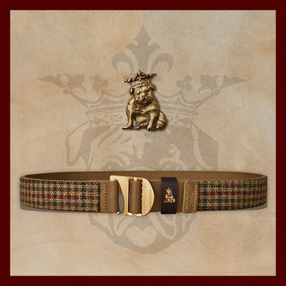 Tank Brown Scottish Wool Check Utility Belt
