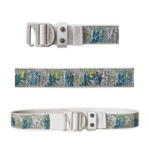 Tank Novelty Peace Pattern Webbed Utility Belt