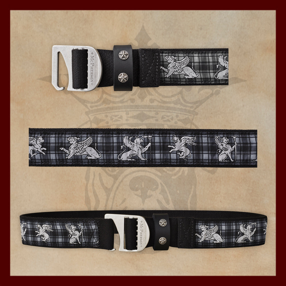 Tank Novelty Regal Icon Pattern Webbed Utility Belt